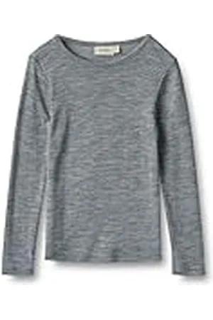 WHEAT Uniseks T-shirt voor kinderen, merinowol, lange mouwen, Alfie Ökotex, , 128