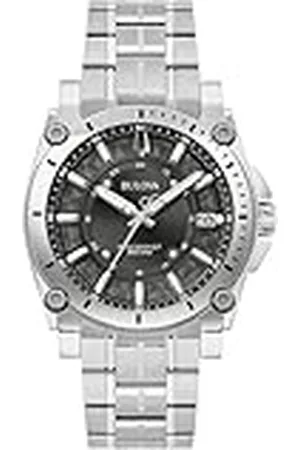 BULOVA Herenhorloge, analoog, klassiek horloge met roestvrijstalen armband, 96B417, , , Armband