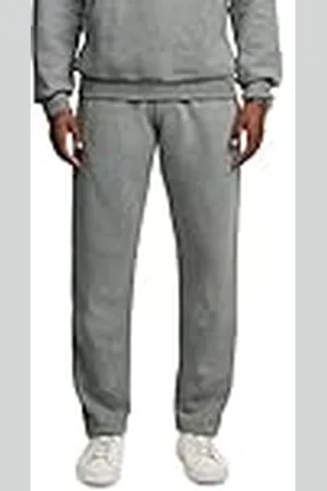 Fruit Of The Loom Eversoft Fleece joggingbroek met zakken, open onderkant, ontspannen pasvorm, vochtafvoerend, ademend, Grijze Hei, S