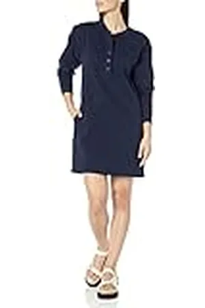 Amazon Gebreide Henley Sweatshirtjurk voor dames (verkrijgbaar in grote maten), , XXL