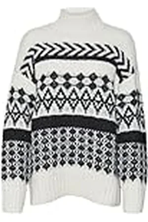 VERO MODA Dames Vmample Ls Highneck Pullover Ga Boo gebreide trui, , XS