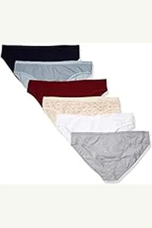 Amazon Plus-size 6-pack Katoen Stretch Bikini Panty Ondergoed, Warm/Cool Prints Update, 3X