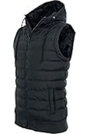 Urban classics Klein bubble vest met capuchon voor heren, , S