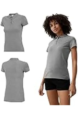 4F Dames T-shirt TSD356 T-shirt, Middle Grey Melange, S voor dames, , S