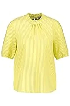 Taifun Dames 360301-11001 blouse, vibrant lime patroon, 38, Vibrant limoen patroon