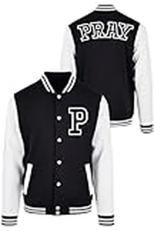 Mister Tee Pray College Jacket Blk/Wht S Herenjas, S, , S