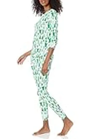 Amazon Katoenen pyjamaset voor dames (verkrijgbaar in grote maten), feestelijke boomknusse pasvorm, XXL