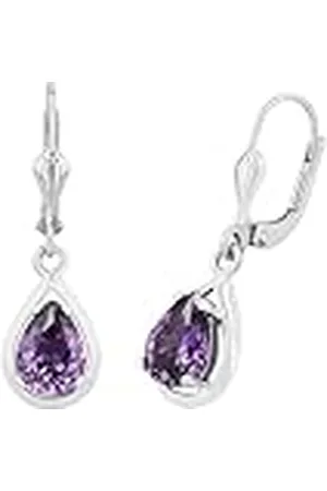 Amor Oorbellen 925 Sterling Zilveren Damesoorbellen, Met Kubieke Zirkonia Synth., 2,6 cm, Zilver, Wordt Geleverd In Sieraden Geschenkverpakking, 2017172