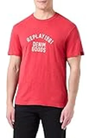 Replay Heren regular fit T-shirt van katoen, , XS