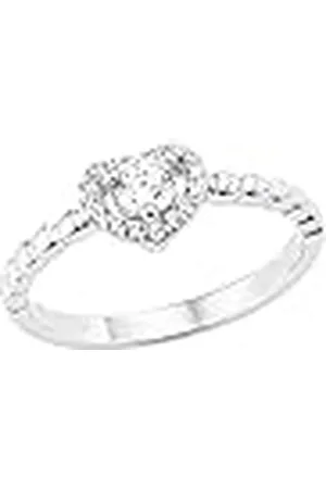 Amor Ring 925 Sterling Zilveren Dames Ringen, Met Zirkonia Synth., , Hart, Wordt Geleverd In Sieraden Geschenkverpakking, 2024026