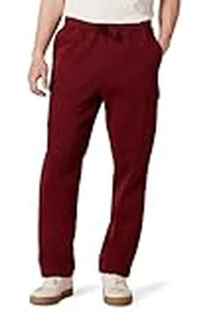 Amazon Heren Cargo Fleece Joggingbroek, Donkerrood, XX-Large