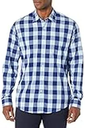 Amazon Slim-fit Geruite Shirt met korte mouwen, , XXL