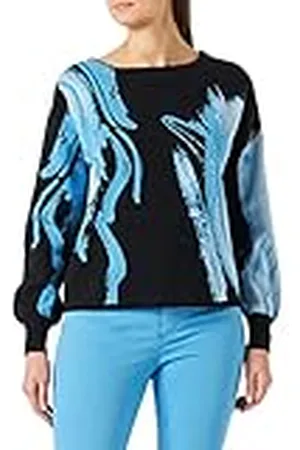 Taifun Dames 372305-15102 Trui, zwart patroon, 42, , 42