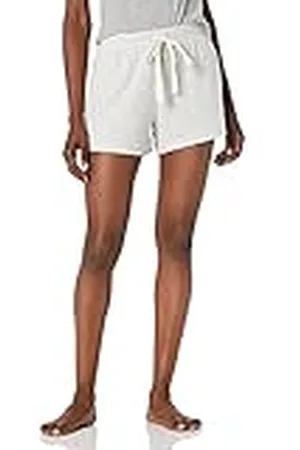 Amazon Lichtgewicht lounge badstof pyjama voor dames, grijs gemêleerde strepen, L