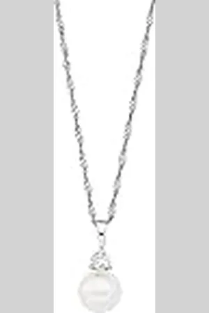 Amor Collier Met Hanger 925 Sterling Zilveren Dames Collier, Met Zirkonia Synth., Met Zoetwater Gekweekte Parel, 45 cm, , Wordt Geleverd In Sieraden Geschenkverpakking, 2016276