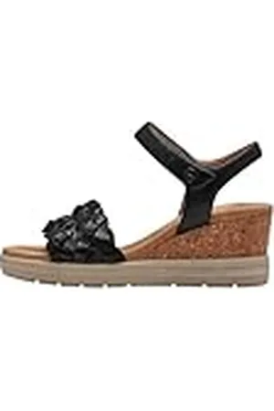 Tamaris Dames Comfort 8-88308-42 022 Wedge Plateausandaal Comfortabele extra brede alledaagse schoen feestelijk elegant wigvormige sandalen, 38 EU breed, , 38 EU Breed