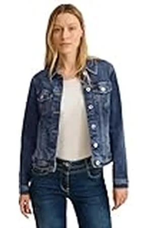 CECIL Dames B212453 jeansjack, mid blue wash, S, , S