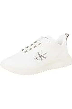 Calvin Klein CK JEANS Heren EVA Runner Low LACE ML Mix YM0YM00968 Sneakers, Wit (Helder Wit/Crème Wit/R Ridge), 10 UK, , 42.5 EU
