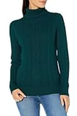 Amazon Dames visser kabel coltrui (verkrijgbaar in grote maten), bosgroen, L