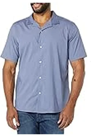 Amazon Slim-fit vakantieshirt voor heren, (Washed Blue), S