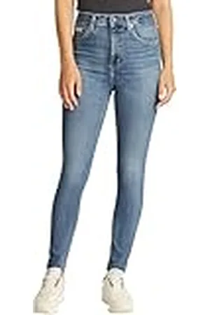 Calvin Klein CK JEANS Dames HIGH RISE SUPER SKINNY ENKLE J20J225144, Denim (Denim Light), 28W, , 28W