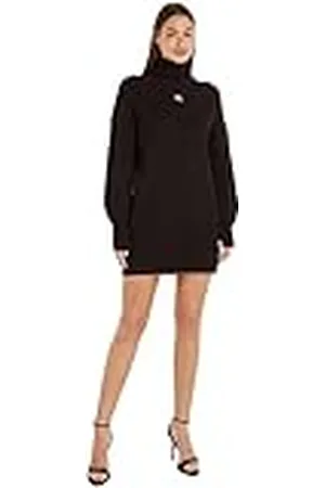 Calvin Klein Jeans Losse sweaterjurk met geweven label voor dames, , XXS