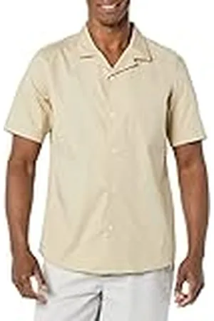 Amazon Heren standaard fit vakantie shirt, kaki bruin, M