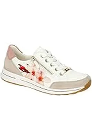 ARA Osaka sneakers voor dames, Shell, wit, Tropicana-roos, Piggy, 43 EU breed, , 43 EU Breed