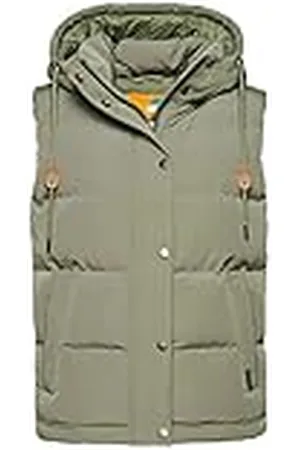 Superdry Vintage Hooded Everest Gilet W5011529A Light Kaki 8 Dames, , 34