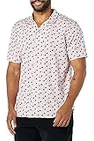 Amazon Slim-fit vakantieshirt voor heren, lavendel palmblad print, M