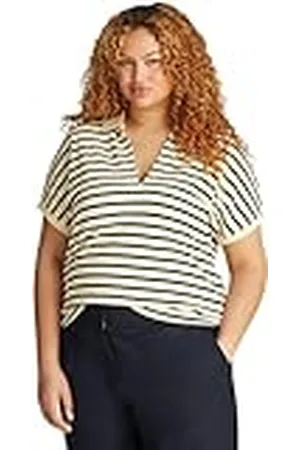 Tommy Hilfiger Dames CRV LYOCELL OPEN-NK POLO SS WW0WW46074, wit, 52, , 52