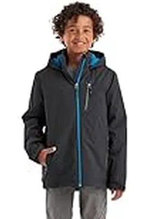 Killtec Jongens Functionele jas met capuchon/winterjas is waterdicht KOW 159 BYS JCKT, black blue, 128, 40915-000