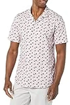 Amazon Heren Standaard Fit Vakantie Shirt, Lavendel Palm Leaf Print, XXL