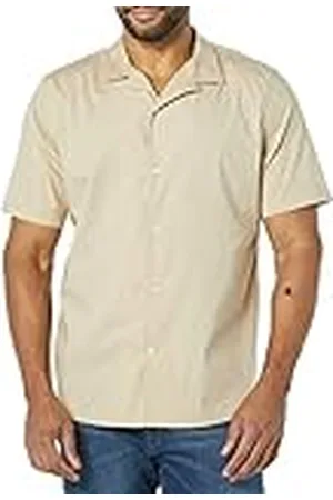 Amazon Heren Slim-fit vakantie shirt, kaki bruin, S