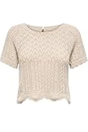 ONLY Onlnola Life S/S Pullover KNT Nca trui, beige, XL, dames, Beige, XL