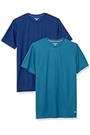 Amazon Active Performance Tech T-shirt voor heren (verkrijgbaar in Big & Tall), 2 stuks, blauwblauw/marineblauw, XS