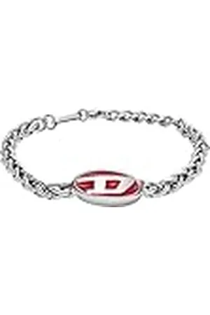 Diesel Emaillen en Roestvrijstalen Schakelarmband voor Heren, DX1445040