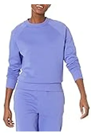 Amazon Dames Relaxed-Fit Crew Neck Sweatshirt met lange mouwen (verkrijgbaar in grote maten), paarsblauw, XS