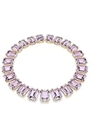 Swarovski Millenia Tennisketting, Octagon-slijpvorm, , Goudkleurige toplaag, Eén maat