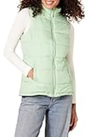 Amazon Dames middelzware puffer gilet, salie groen, XS