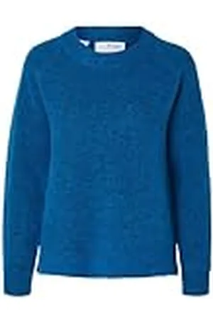 SELECTED Dames Slflulu Ls Knit O-Neck B Noos Pullover, , XS