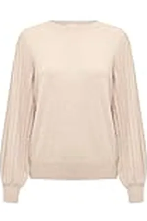 Kaffe Damestrui, relaxed, lang, losse mouwen, ronde hals, gebreide damestop, , XXL