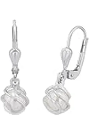 Amor Oorbellen 925 Sterling Zilveren Damesoorbellen, Met Waxkraal, 2,3 cm, , Wordt Geleverd In Sieraden Geschenkverpakking, 2017167