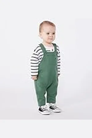 Petit Bateau Lange tuinbroek voor babyjongens, , 12 Maanden
