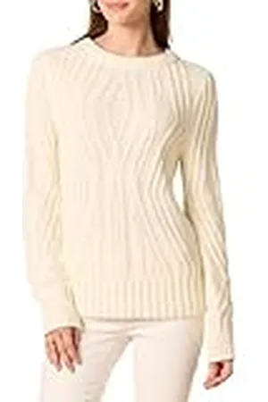 Amazon Kabeltrui met ronde hals voor dames, 100% katoen, , XL
