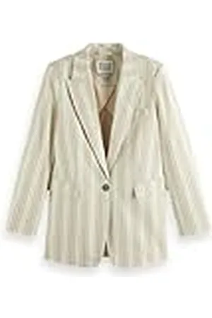 Scotch&Soda Lurex Cotton Blend Single Breasted Blazer, , XL