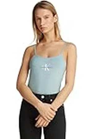 Calvin Klein CK JEANS Dames MONOLOGO STRAPPY TANK TOP J20J223105, , XXL, , XXL