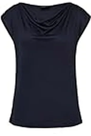 QS by s.Oliver Viscoseshirt van interlock-jersey met watervalhals, , 34