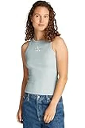 Calvin Klein CK JEANS Dames MONOLOGO RIB TANK TOP J20J225301, , XXS, , XXS