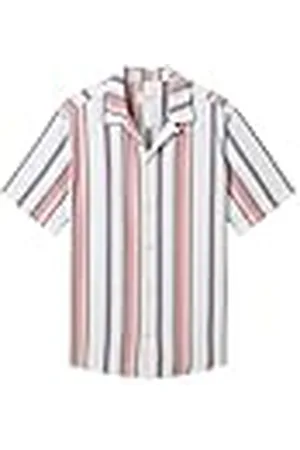 TOM TAILOR Heren regular fit shirt met korte mouwen en strepen, , 3XL